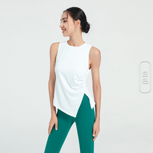 European and American yoga clothes tops women's summer sleeveless fitness vest quick-drying sports tops T-shirt workout clothes fitness clothes