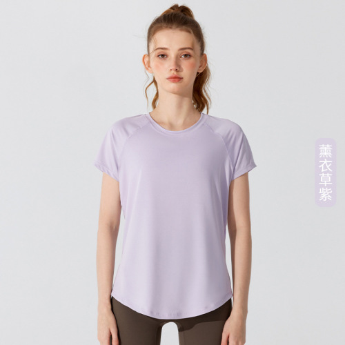 New yoga vest fitness wear sports top short-sleeved women's T-shirt breathable loose underwear quick-drying cover-up spring and summer