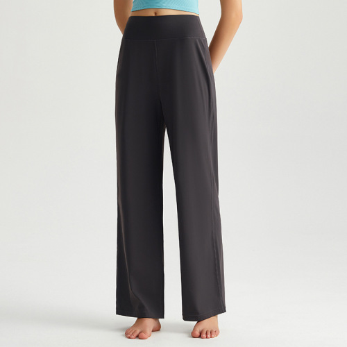 Triton high-waisted wide-leg sports pants for women, loose drape straight pants for running, fitness, leisure, slimming yoga pants for women