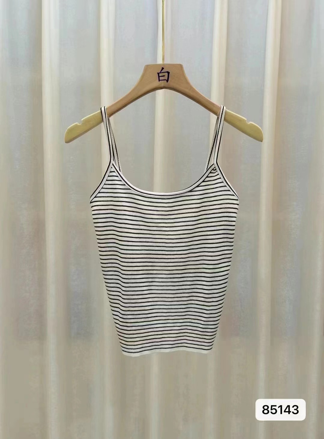 Summer new design sense small sexy backless knotted design striped suspenders