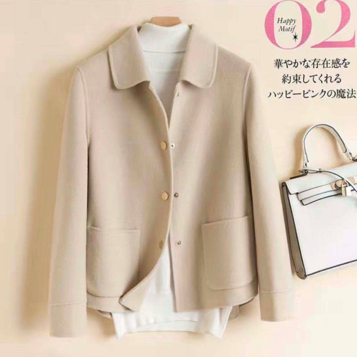 2022 autumn and winter new high-end double-sided woolen coat women's small jacket small fragrance short style