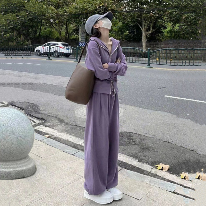 Sportswear fashion suit women 2023 spring and autumn new hooded sweater casual trousers two-piece set