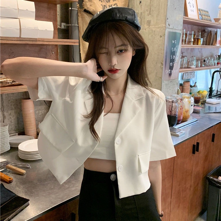 Short suit short sleeve coat spring Korean 2022 fried street fashion small suit women