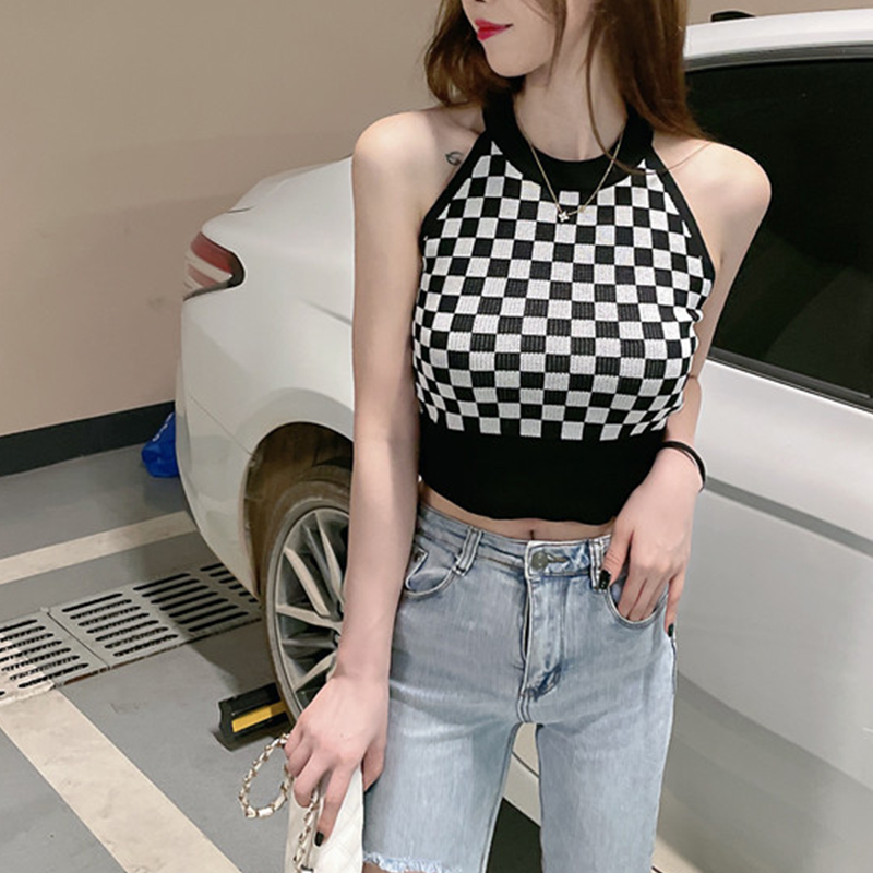 Real price 2022 new qianniaoge spice girl sexy vest with knitted top inside the neck