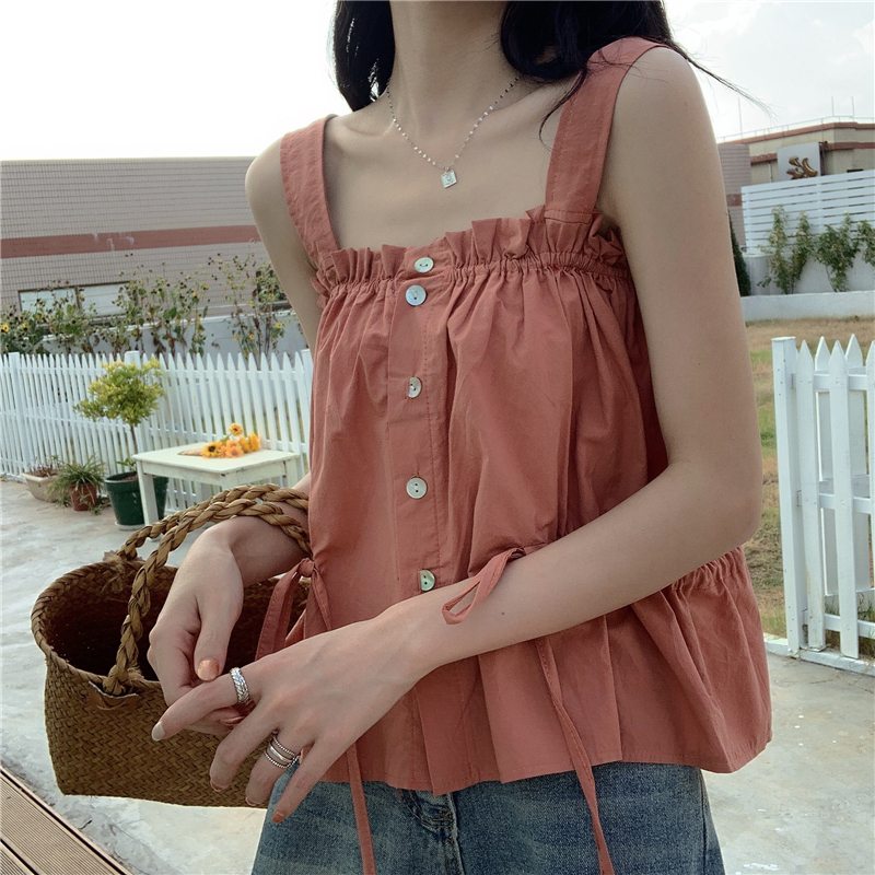 Real price ~ New Korean loose waist, slim suspender vest, age reducing jacket