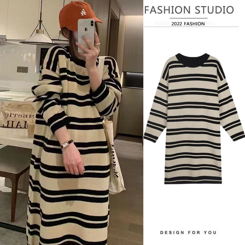 Autumn and winter Korean style loose knitted dresses