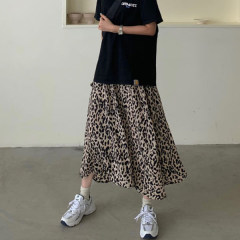 Leopard Print Skirt women's spring autumn new high waist slim design small crowd hip skirt small skirt