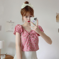 Real French Collar Chiffon Top