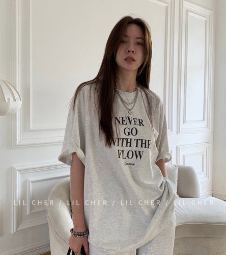 Real shot. Cotton 2022 new summer simple Korean fashion versatile short sleeve T-shirt women