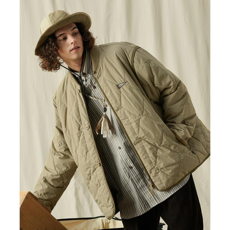 Japanese loose rhombic quilted cotton men's coat cotton padded winter thick coat couple models men and women