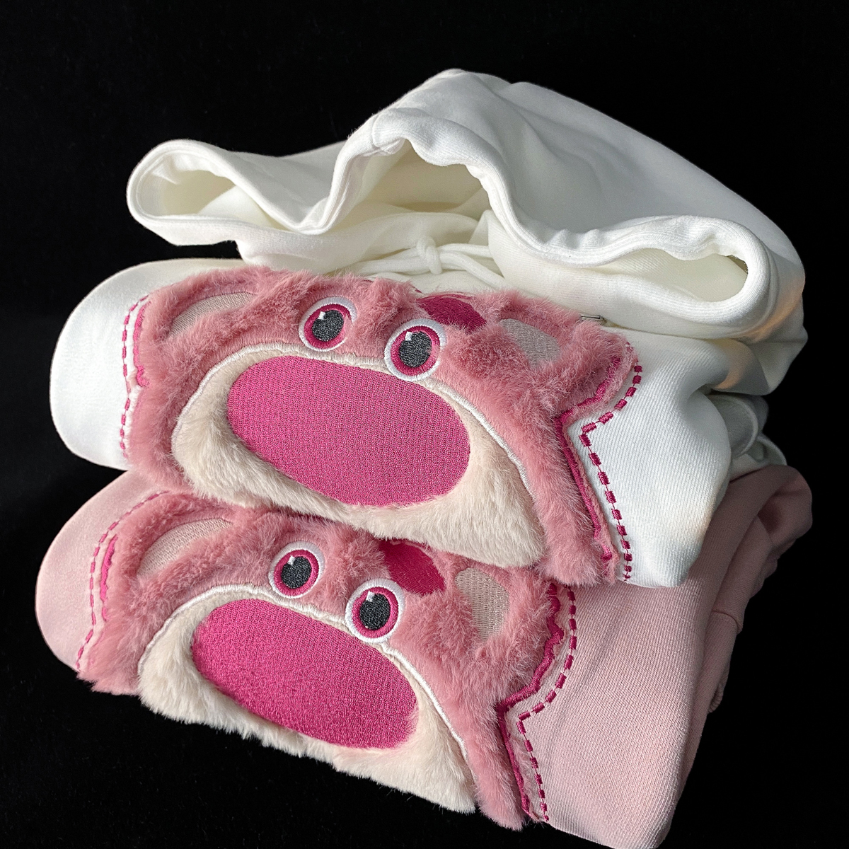 Neresum Strawberry Bear Plush Cartoon Hooded Sweater Female Milk Huhu Cute Age-Reducing Super-Beautiful Couple Tops