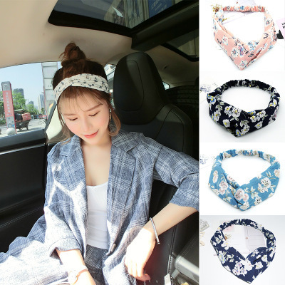 Korean version net red new style hair belt simple fashion flower type face wash makeup hair band sweet headdress hair belt