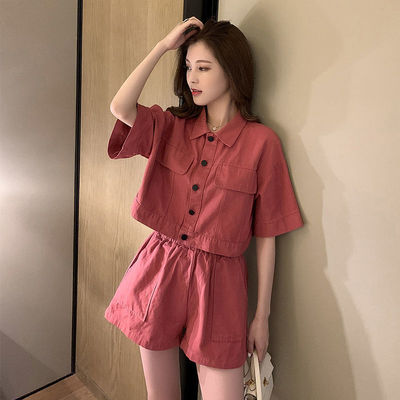 Summer 2021 new net red fashion, foreign style, age reducing, small and thin, two piece suit, women's fashion