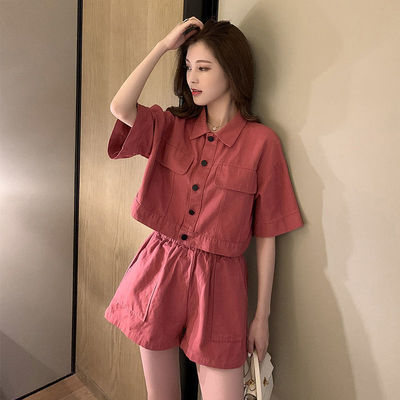 Summer  new net red fashion, foreign style, age reducing, small and thin, two piece suit, women's fashion