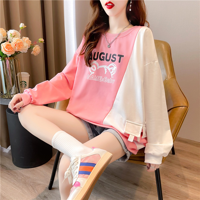 Real shooting fried Street cotton large size women's clothing spring and autumn thin long sleeve sweater women's Korean loose design top net red
