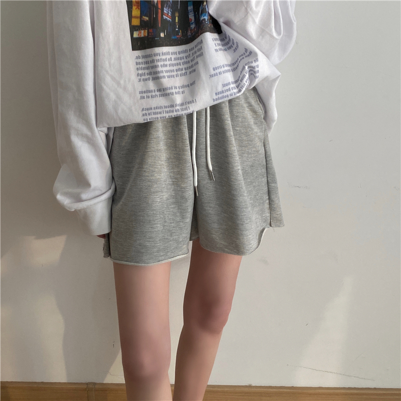 Real price ~ home leisure Elastic Waist Wide Leg shorts, loose and thin, versatile sports skirt