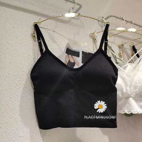 Small daisy, Kaka, big U sling, vest, dew, beautiful back, thin sling, detachable breast pad, bottoming, underwear for women