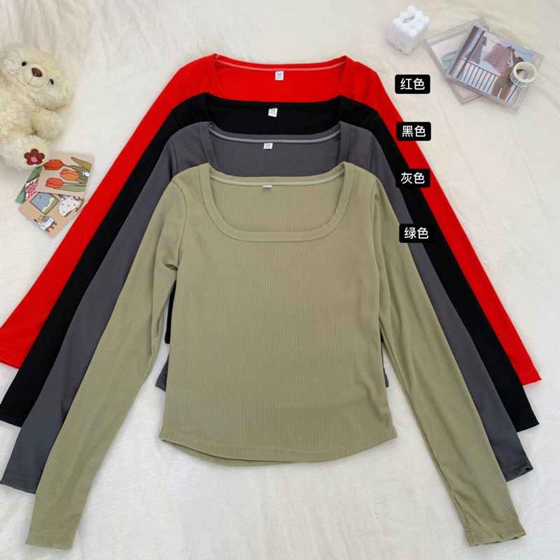 Real shooting real price ~ Autumn and winter super versatile low-neck velvet plus velvet heating warm long-sleeved bottoming shirt