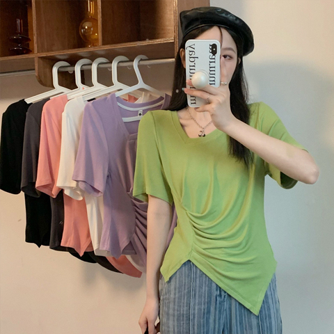 Official figure large short sleeve T-shirt women's design sense of minority summer 2022 new fat mm