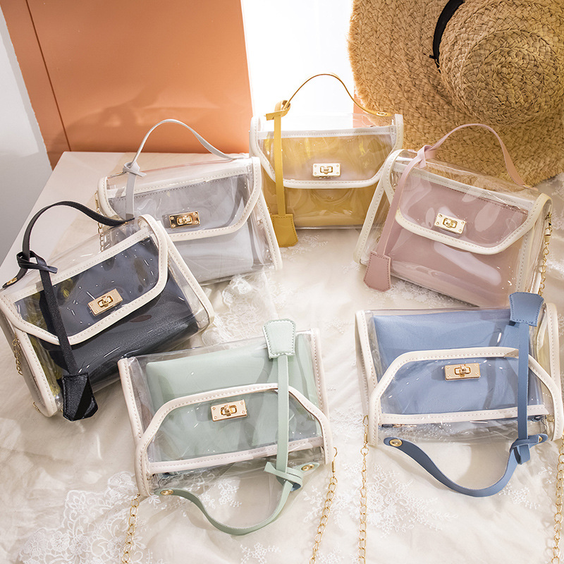 Transparent handbag ladies bag foreign trade women's bag women's messenger bag fashion transparent bag