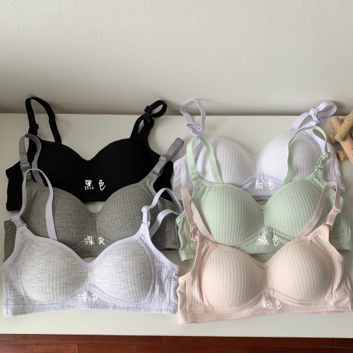 Real shooting and real price Korean version of French bra without steel ring women's small breasts gather together to support underwear, bra, suspender and vest