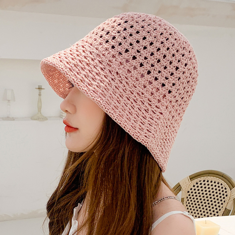 Summer New Sun Hat Sun Shield Hat Women's Net Red Fashion Fisherman Hat Basin Hat Breathable Beach Hat Sun Shield Hat