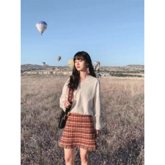 2020 new fat sister autumn sweater women's loose foreign style T-shirt shows thin top