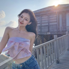 Real shooting and real price summer bra with sling and bow inside and a few people wearing pure desire vest outside