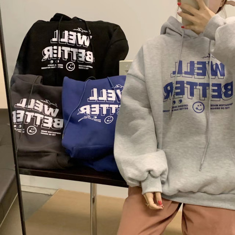 Official figure real price plus velvet 250g / thin fish scales / 205g hoodie female plus velvet thin style