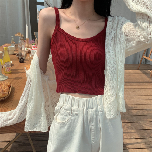 Slim fit with knitted vest strap for women summer 2020