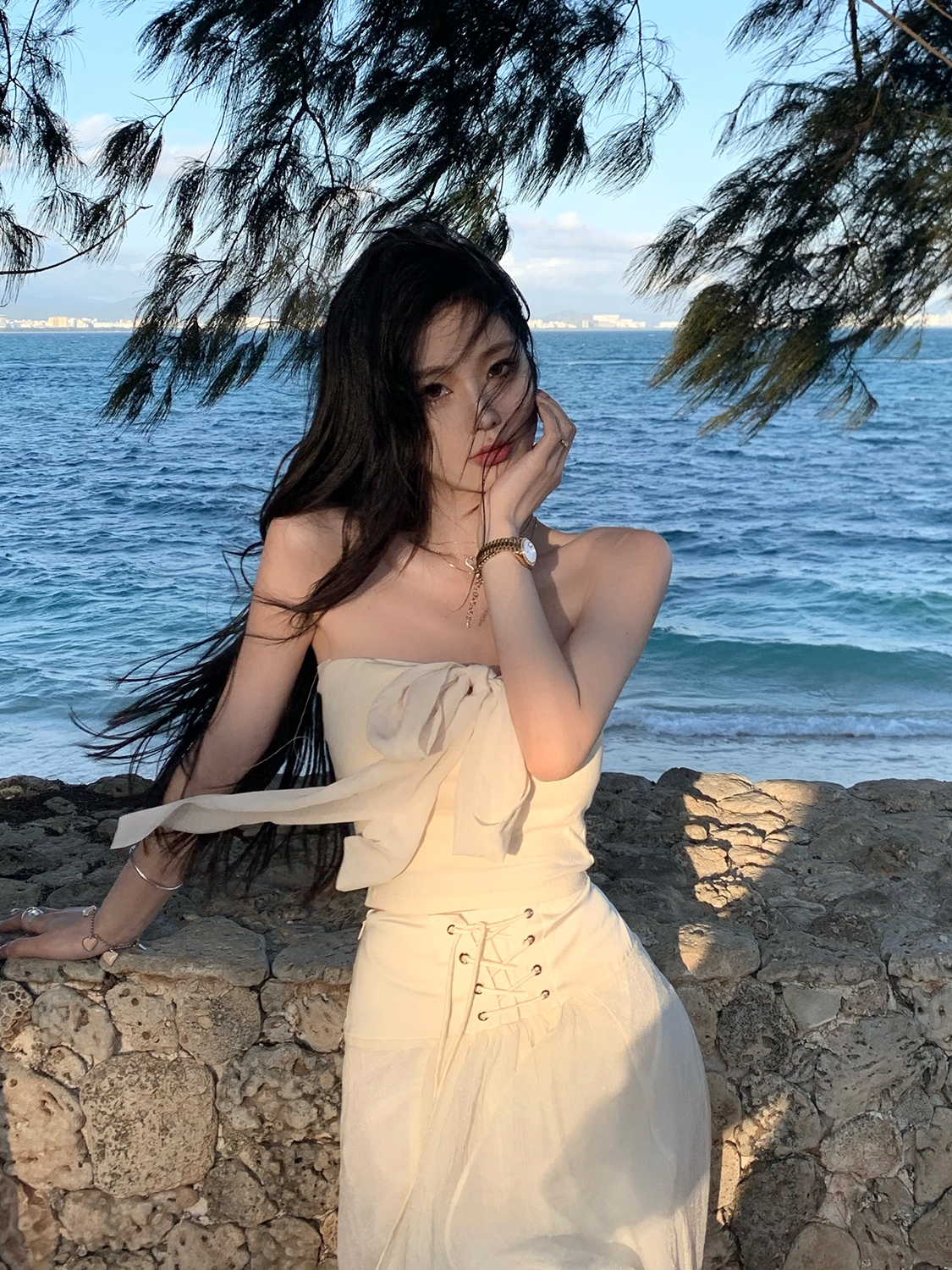Jmshop deadly women's Fairy design sense, niche bra vest, slim fit, versatile, fashionable foreign style hot girl clothes