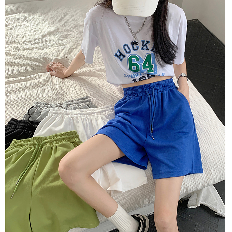 2023 Shorts Women's Thin New Style Loose High Waist Slim Wide Leg Casual Sports Pants Women