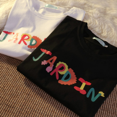 實拍棉質網紅同款短袖t恤女夏新款圓領簡約學生上衣大碼女裝