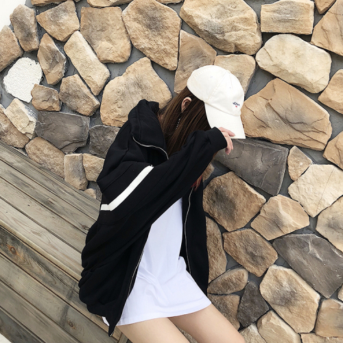 Autumn and Winter Dresses New Style Loose and Super Fire David's Woman Bf Wind Fleece and Thickened Zippered Open-top Coat