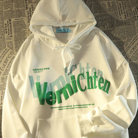 Autumn and winter fleece sweater female Korean version of the trendy student loose lazy wind long-sleeved ins thickened top hooded jacket cec
