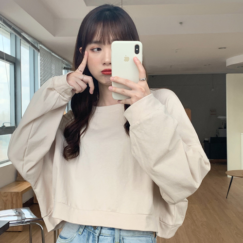 Real shot 6535 mackerel autumn and winter new Korean academic style short sweater women's long sleeve loose BF style
