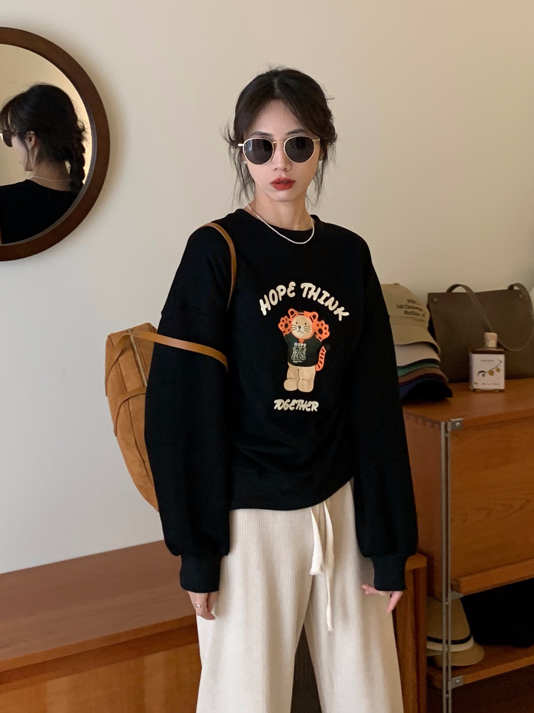 Plus velvet 400g composite silver fox velvet small high waist short sweater women's autumn and winter