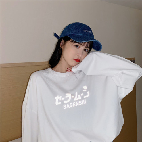 Real shot ~ 6535 Cotton autumn and winter new Korean online Red super fire girl warrior reflective long sleeve sweater woman