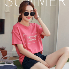 Summer 2020 new letter short sleeve summer casual fashion new Korean loose T-shirt