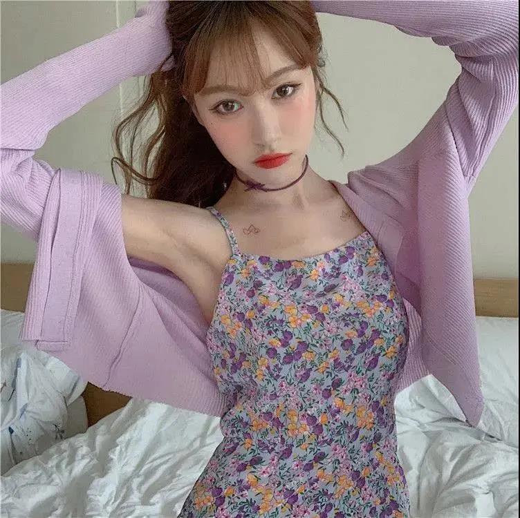 Summer new Korean French slim dress