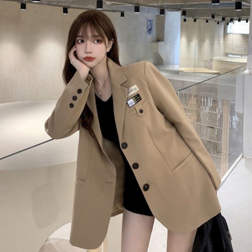 Design sense Lapel suit coat women  autumn winter Korean version British style fashion fried street net red coat women's suit