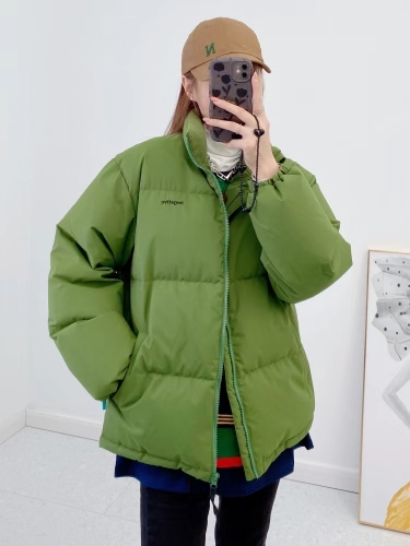 Couple down jacket women's short bread jacket 2022 new Korean version fashion loose thickening winter college trend