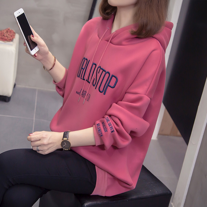 Real shot 2022 new composite sweater thickened and velvet embroidered letters large size fat mm200 catties hooded sweater
