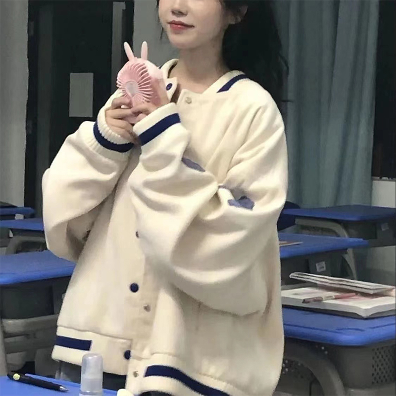 Douyin new retro baseball uniform jacket women's 2022 new loose college wind jacket top trend