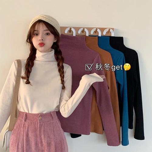 Real shooting real price winter and Korean hand-made one thick and versatile warm multi-color high-neck base