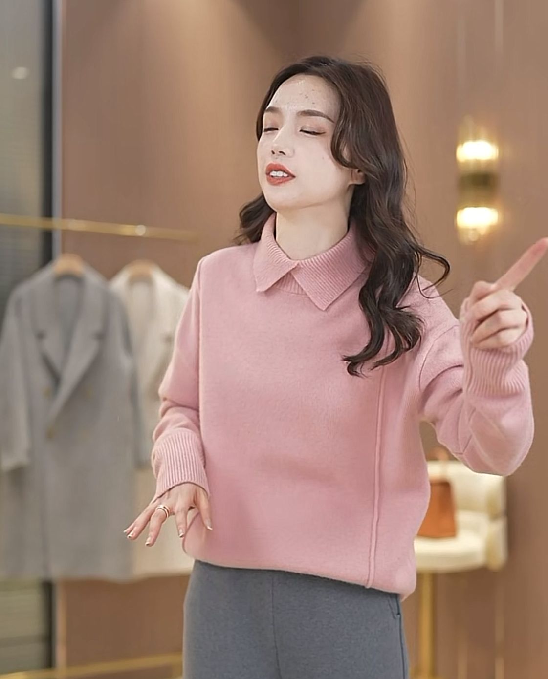 Sheep Wool Vintage French Knit Sweater Asymmetrical Square Neck Cardigan Loose High Quality Solid Color Sweater