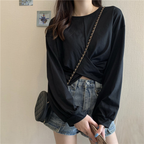 Real shot real price new early autumn Korean style kink short loose T-shirt