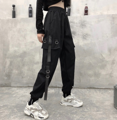 Real price real shot overalls women's summer 2020 new Korean pocket slim high waist legged sports pants
