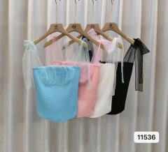 Real price Mesh vest sling female spring and summer beautiful back pure desire inner wear design sense tie-up sleeveless top