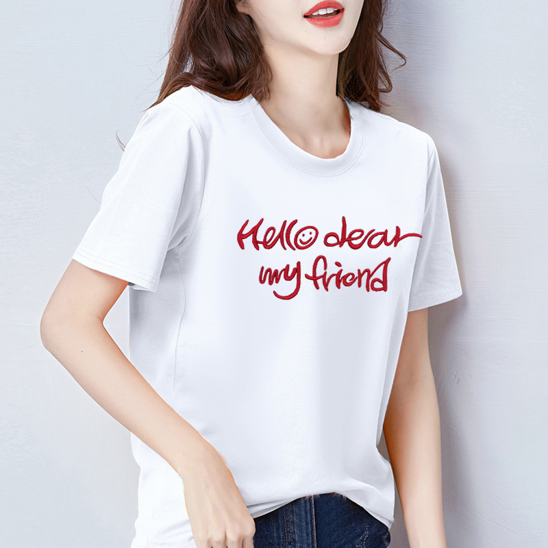 Summer 2020 new short sleeve T-shirt loose Korean ulzzang all over top body